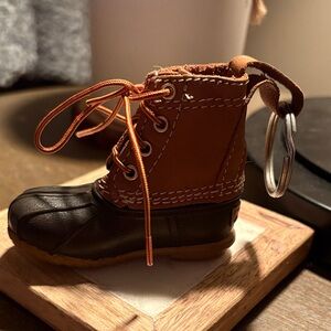 Brown and Black LL Bean Boots Keychain, so cute